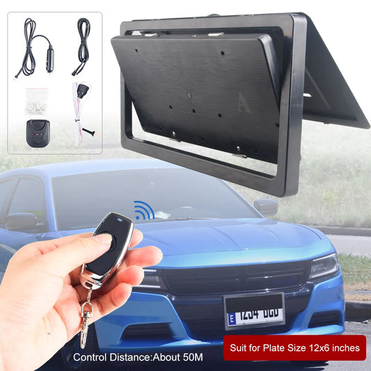 Car License Plate Flipper with Remote